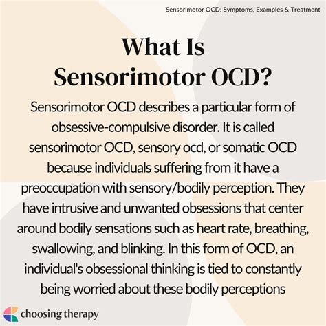 Sensorimotor OCD: Symptoms, Examples & Treatment | ChoosingTherapy.com