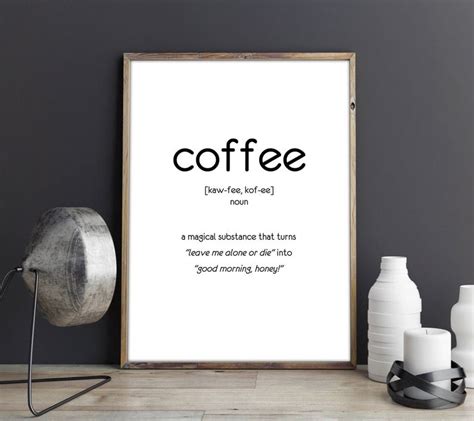 Sale Funny Coffee Quote Coffee Poster Coffee Printable | Etsy