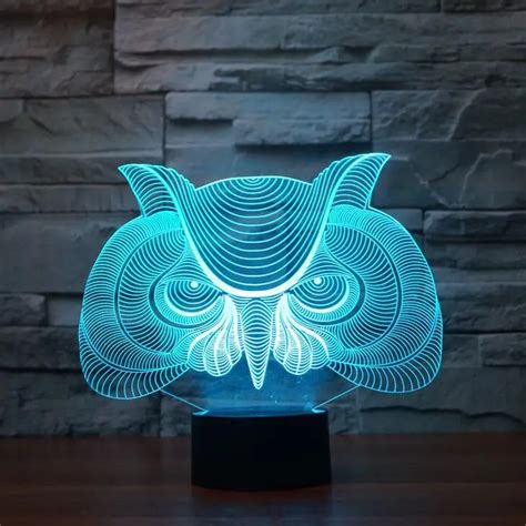 Eagle Novelty Light Creative Touch Desktop Lamps Creative Gifts Touch Switch Seven Color Change ...