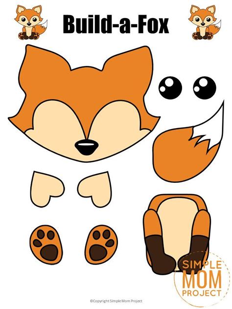 Click and get these adorable woodland or arctic fox templates to make ...