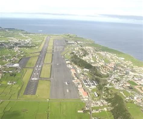 Aerial view of Lajes Field, Terceira Island, Azores. Barely remember it, but my heart aches to ...