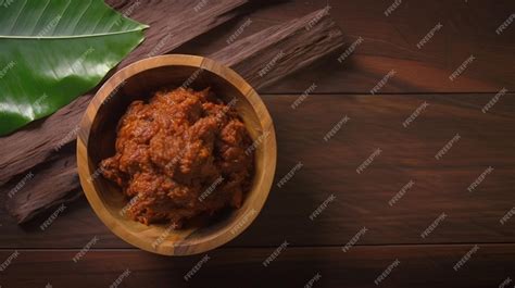 Premium Photo | Rendang traditional food from padang indonesia made ...