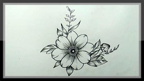 Pencil Drawing - How To Draw A Beautiful Flower easy - YouTube