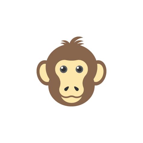 Free monkey face flat icon | Pikvector