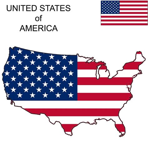 The United States of America Flag Map and Meaning | Mappr
