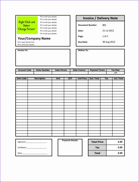 9 Microsoft Excel Invoice Template Free Download - Excel Templates