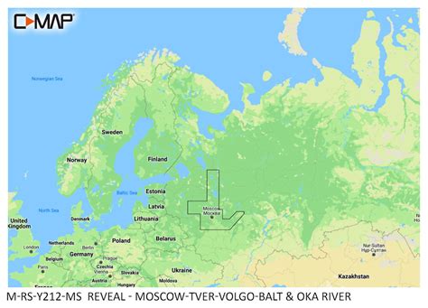 C-MAP® REVEAL™ - Moscow-Tver-Volgo-Balt & Oka River | Lowrance France