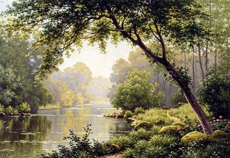 René Charles Edmond His | Famous landscape paintings, Landscape paintings, Landscape artist