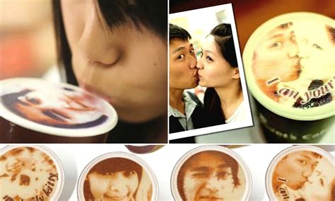 The cup of coffee with your face on it: Cafe 'prints' pictures on top of frothy drinks | Frothy ...