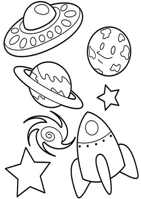 Free & Easy To Print Space Coloring Pages - Tulamama