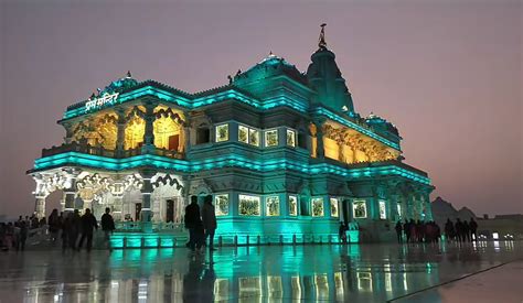 50 Best Prem Mandir Vrindavan Images, Prem Mandir Night View Photos.