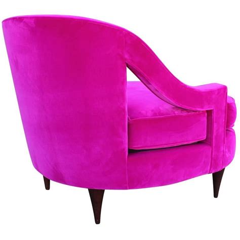 Glamorous Fuchsia Pink Velvet Lounge Chair | Velvet lounge chair, Chair ...