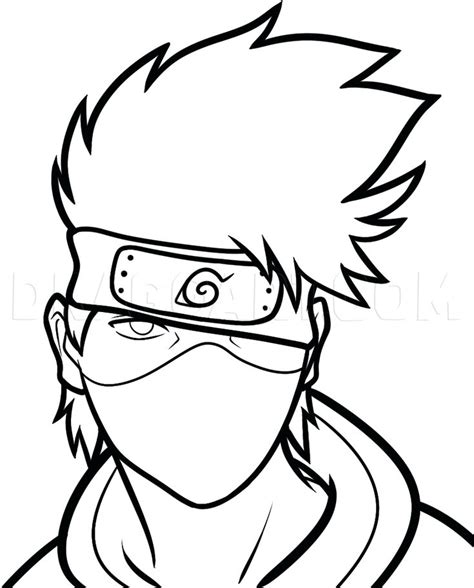 How To Draw Kakashi Easy, Step by Step, Drawing Guide, by Dawn ...