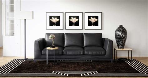 How To Decorate A Living Room With Black Leather Couch ...