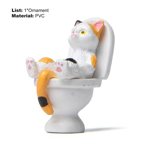 Pnellth Tiny Cat Figures Exquisite Craftmanship Realistic Small Cat Figures Toy No Deformation ...