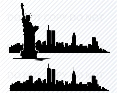 New York City Skyline SVG Files for Cricut NYC Skyline Svg - Etsy