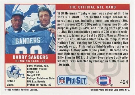 Barry Sanders Rookie Cards: The Ultimate Collector’s Guide - Old Sports Cards