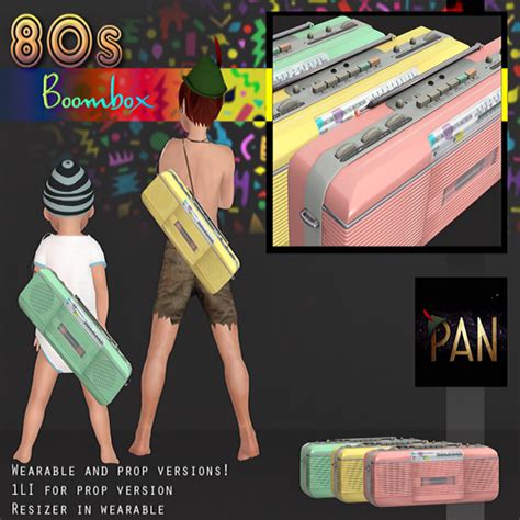 Second Life Marketplace - *PAN* 80s Boombox Radio