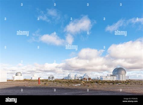 SUTHERLAND, SOUTH AFRICA, AUGUST 7, 2018: Different observatories at ...