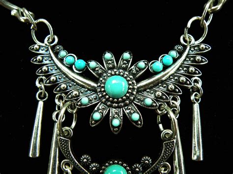 Aztec Eagle turquoise choker necklace southwestern by CultureCross