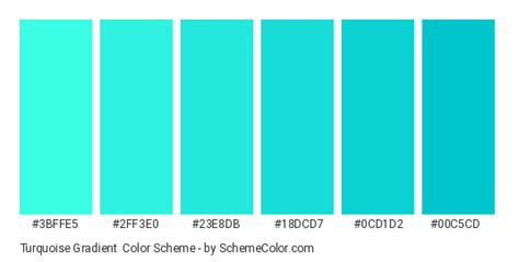 Turquoise Gradient Color Scheme » Blue » SchemeColor.com