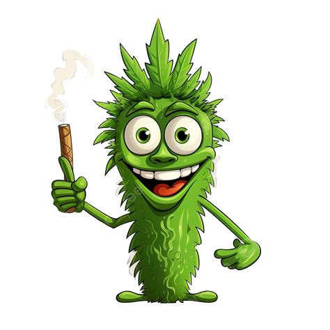 Cannabis Cigarette Cartoon Mascot Character Medical Cannabis Weed ...