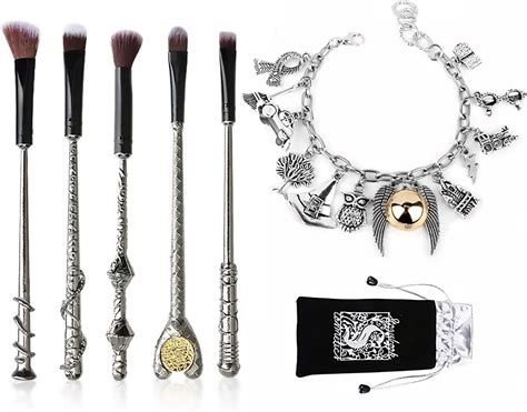 Amazon.com : Gifts Wi-zard Wand Makeup Brushes 5 PCS Makeup Brush Set for Foundation Blending ...