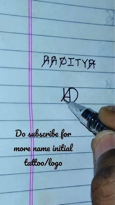 EP 1.6:-Letter A (Aaditya) name by Monogram for Tattoo Initial/Logo # ...