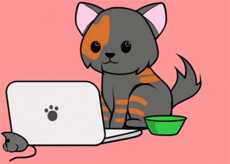 Cat Typing On Laptop GIF | GIFDB.com