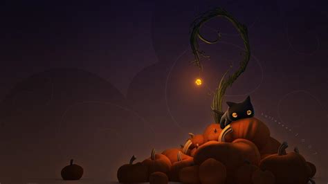 Cute Black Cat Halloween Wallpapers - Top Free Cute Black Cat Halloween Backgrounds ...