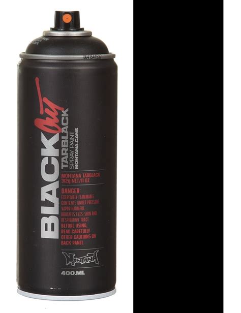Montana Black Black-Out Tarblack Spray Paint - 400ml - Spray Paint Supplies from Fat Buddha Store UK