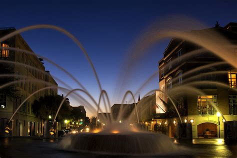 Waterfront Park Fountain at Twilight Photograph by Kate Silvia | Fine ...