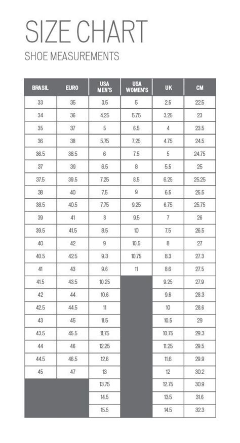 Specialized Bike Shoe Size Chart