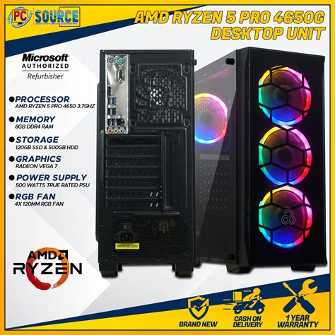 AMD Ryzen Gaming PC | Ryzen 5 4650g w/ Radeon Vega 7 Graphics 8GB RAM ...