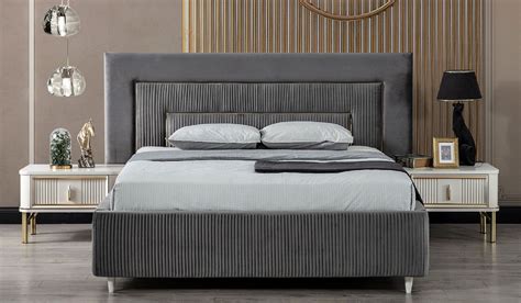 Turkish Bedroom Furniture With Beautiful Cushion Strip Design.