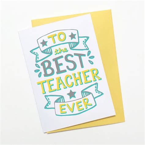 Best Teacher Card | Little Prints Charming