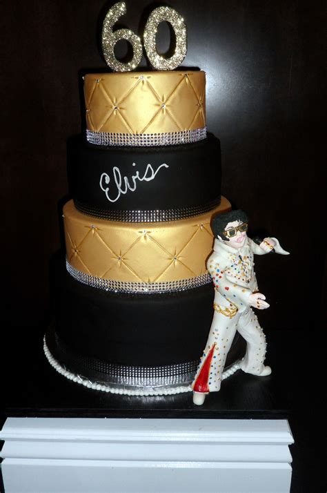 Elvis Cake for an Elvis Impersonater Music Birthday Cake, Elvis Presley's Birthday, Round ...