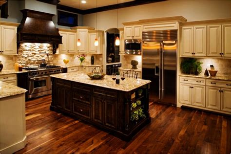 Image result for traditional kitchens 2018 | Kitchen cabinets decor, Wood tile floor kitchen ...