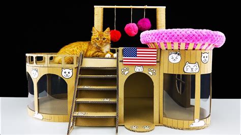 How to Make Amazing Kitten Cat House from Cardboard at Home - YouTube