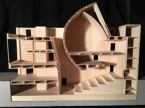 Section model made of basswood and chipboard. #architecture #model #architecturemodel #basswo ...