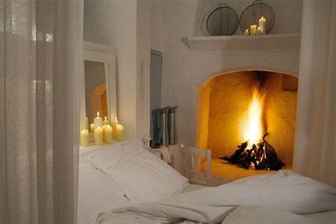 romantic bedroom with a fireplace | Dream Autumn Get-A-Ways | Pinterest | Beautiful, Fireplaces ...