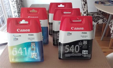 Cannon printer ink cartridges (x6), brand new, sealed. Codes 540 (x4 ...