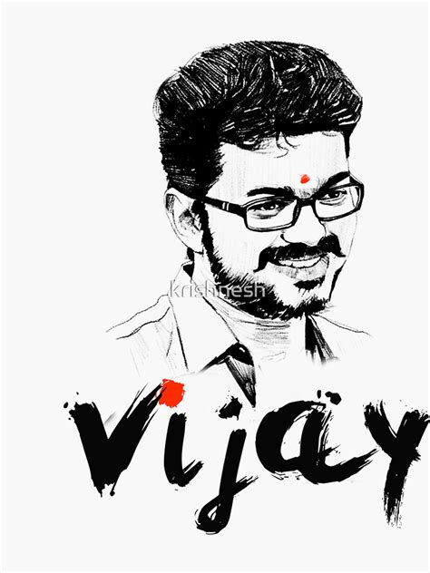 "VIJAY" Sticker by krishnesh | Redbubble