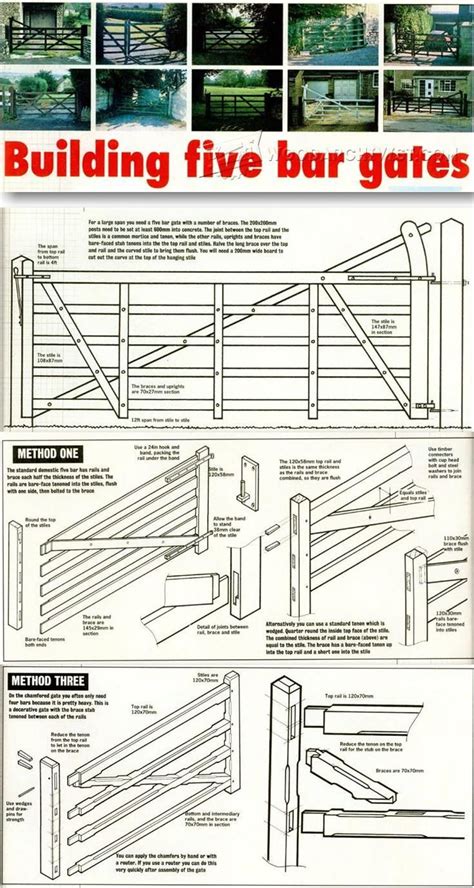 Building Five Bar Gates - Outdoor Plans and Projects | WoodArchivist.com | Beginner woodworking ...