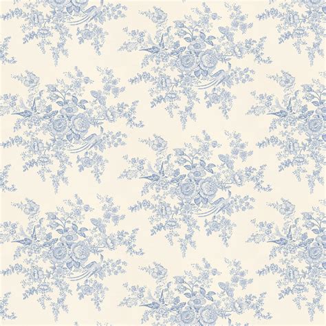 Vintage Blue And White Wallpaper