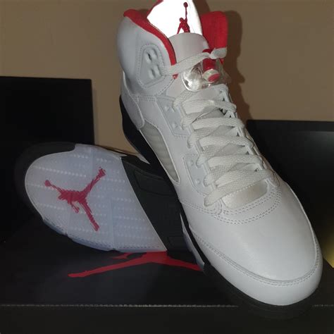 Jordan 5 Fire Red Size: 8.5(UK) Colour :... - Depop