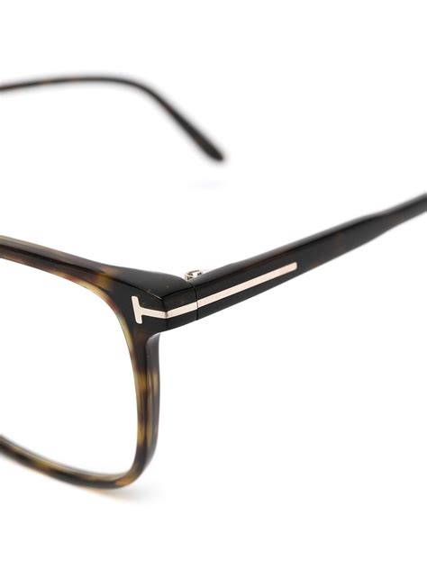 TOM FORD Eyewear round-frame Tortoiseshell Glasses - Farfetch