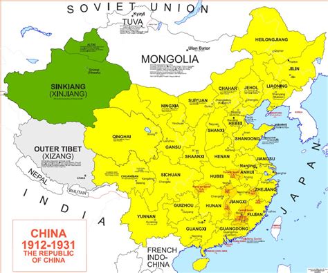 Hisatlas - Map of China 1912-1931