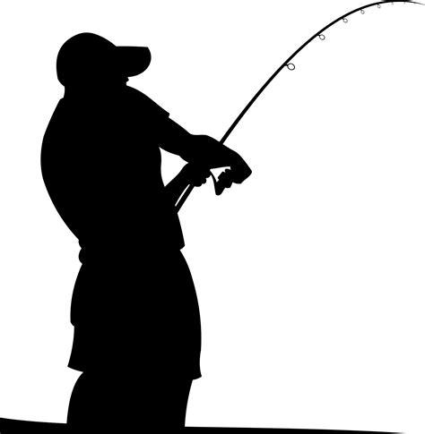 Man Fishing Silhouette Vector Graphics Silhouette Clip Art | Images and ...