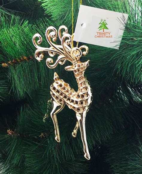 Buy Metallic Gold Christmas Ornament Reindeer Online India